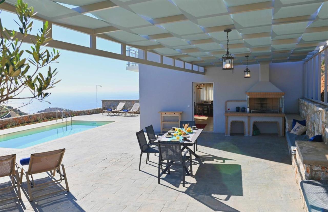 Tranquil Sea View Villa With Private Pool, Just 2Km From The Beach! อาเยียกาลินี ภายนอก รูปภาพ