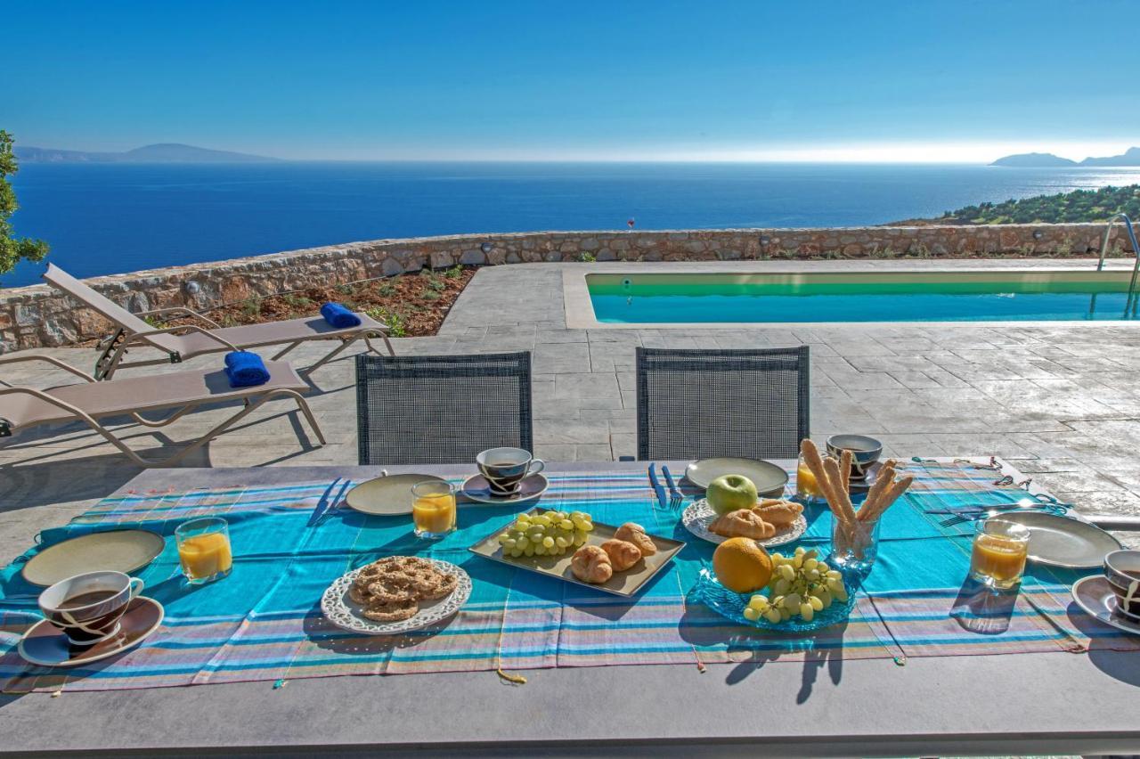 Tranquil Sea View Villa With Private Pool, Just 2Km From The Beach! อาเยียกาลินี ภายนอก รูปภาพ